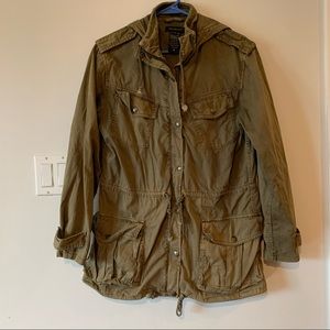 Talula Aritzia Trooper Coat Womens XS XSmall Army Green 100 % Cotton